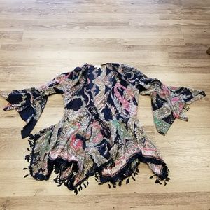 Paisley print kimono